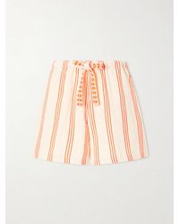 lemlem - Safia Striped Cotton Shorts - Lyst