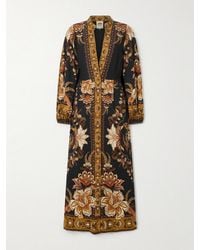 FARM Rio - Majestic Garden Pleated Floral-Print Twill Maxi Dress - Lyst