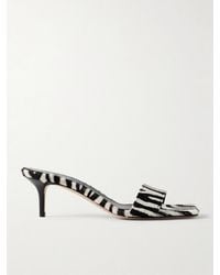 Aeyde - Ilvy Zebra-Print Pony Hair Mules - Lyst