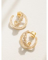 ANANYA - Scatter Double 18-Karat Diamond Hoop Earrings - Lyst