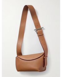 McQueen - T-Bar Sling Textured-Leather Shoulder Bag - Lyst