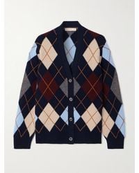 &Daughter - Ava Argyle Wool Cardigan - Lyst