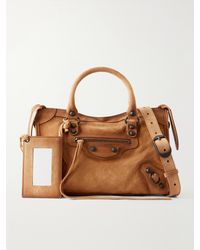 Balenciaga - Le City Small Suede Shoulder Bag - Lyst