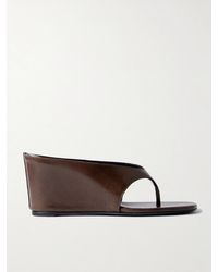 Jude - Yaga Leather Wedge Sandals - Lyst