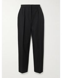 Balmain - Hose Aus Grain De Poudre Aus Wolle Mit Falten - Lyst