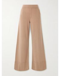 Allude - Wool And Cashmere-Blend Wide-Leg Pants - Lyst