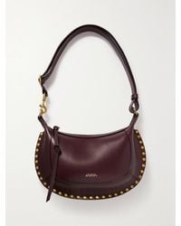 Isabel Marant - Oskan Moon Schultertasche Aus Leder Mit Nieten - Lyst