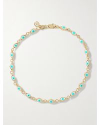 Sydney Evan - Mini Evil Eye 14-Karat And Enamel Bracelet - Lyst