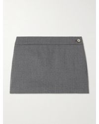 Wardrobe NYC - Wool-Blend Twill Mini Skirt - Lyst