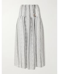 Ulla Johnson - Almia Striped Cotton Coverup - Lyst