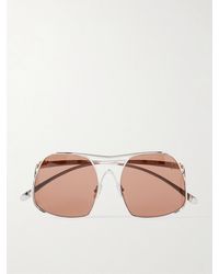 Miu Miu - Square-Frame-Tone Sunglasses - Lyst