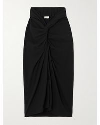 Dries Van Noten - Twist-Front Cotton-Jersey Midi Skirt - Lyst