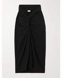 Dries Van Noten - Twist-Front Cotton-Jersey Midi Skirt - Lyst