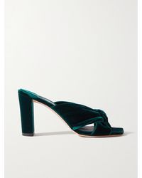 Jimmy Choo - Avenue 85 Knotted Velvet Mules - Lyst