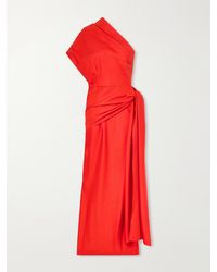 Heirlome - Helena One-Shoulder Silk-Twill Maxi Dress - Lyst