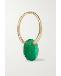 BY PARIAH - May Birthstone 14-karat Recycled Gold Emerald Single Hoop Earring - Lyst