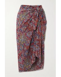 Etro Pareo Aus Chiffon Mit Paisley-print - Rot