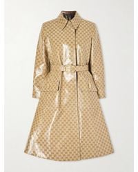 Gucci - Belted Coated-Canvas Trench Coat - Lyst