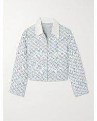 Thom Browne - Daunenjacke Aus Tweed Mit Seidenbesatz Und Pailletten - Lyst