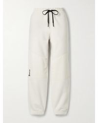 Moncler - Shell-Paneled Fleece Tapered Sweatpants - Lyst