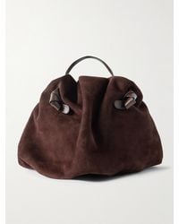Neous - Taurus Leather-Trimmed Suede Tote Bag - Lyst