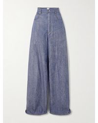 Bottega Veneta - Wool And Cotton-Blend Twill Wide-Leg Pants - Lyst