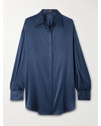 Tom Ford - Oversized Stretch-Silk Satin Shirt - Lyst