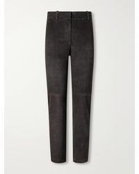 Arma - Jen Paneled Suede Straight-Leg Pants - Lyst