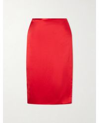 Aflalo - Rixa Satin Wrap Midi Skirt - Lyst