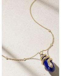 Jacquie Aiche - 14-Karat, Diamond And Lapis Lazuli Necklace - Lyst