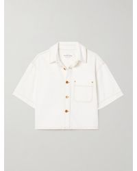 SLVRLAKE Denim - Cara Cropped Denim Shirt - Lyst