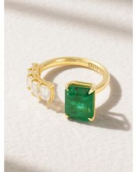 SHAY - Floating 18-Karat Emerald And Diamond Ring - Lyst