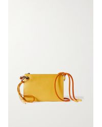 Dries Van Noten Knotted Braided Leather Shoulder Bag - Yellow