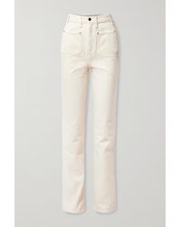 Khaite Isabella High-rise Straight-leg Jeans - White