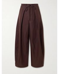 Kallmeyer - Clemence Pleated Wool-Blend Barrel-Leg Pants - Lyst