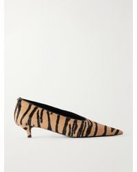 TOTEME - Sharp 35 Tiger-Print Calf-Hair Pumps - Lyst