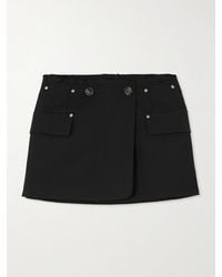 Dion Lee - Minirock Aus Einer Wollmischung Mit Fransen, Verzierungen Und Wickeleffekt - Lyst