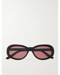 Brunello Cucinelli - Claire Round-Frame Embellished Acetate Sunglasses - Lyst