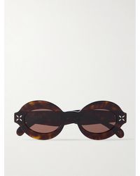 Alaïa - Petal Oval-Frame Acetate Sunglasses - Lyst