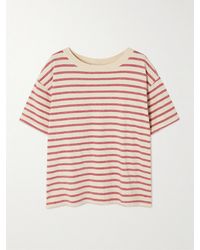 B Sides - Atlas Gestreiftes T-Shirt Aus Baumwoll-Jersey - Lyst