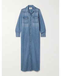 Twp - Cowboy Cotton-Chambray Maxi Shirt Dress - Lyst