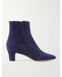 Manolo Blahnik - Myconia 50 Suede Ankle Boots - Lyst