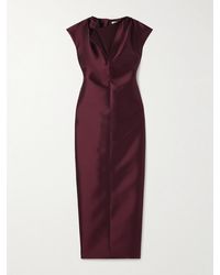 Christopher John Rogers - Peel Draped Silk And Wool-Blend Satin Gown - Lyst