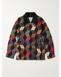 Sea - Cressida Corduroy-Trimmed Quilted Patchwork Cotton Jacket - Lyst