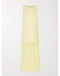 La Ligne - Crepe And Chiffon Maxi Dress - Lyst