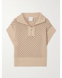Varley - Gaines Kurzärmeliger Pullover Aus Baumwolle - Lyst