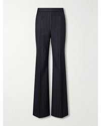 Gucci - Pinstriped Wool And Silk-Blend Twill Flared Pants - Lyst