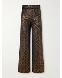 D'Estree - Yoshitomo Pintucked Brocade Straight-Leg Pants - Lyst