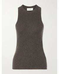 Lisa Yang - Amya Ribbed Cotton And Cashmere-Blend Tank - Lyst