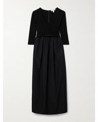 Max Mara - Kaiser Midikleid Aus Stretch-Jersey Und Baumwollpopeline Mit Gürtel - Lyst
